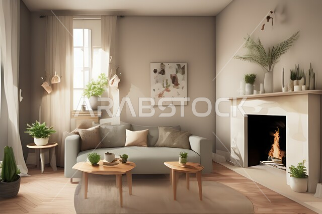 غرفة معيشة بتصاميم عصرية جذابة، ديكورات رائعة، أثاث منزلي راقي، تصاميم عصرية فاخرة، شقق سكنية راقية، شقق سكنية سياحية، ديكور داخلي