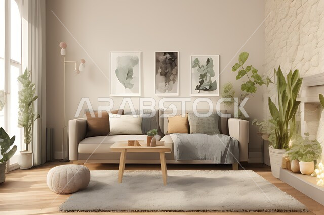 غرفة معيشة بتصاميم عصرية جذابة، ديكورات رائعة، أثاث منزلي راقي، تصاميم عصرية فاخرة، شقق سكنية راقية، شقق سكنية سياحية، ديكور داخلي