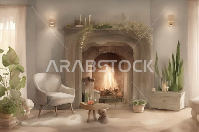 غرفة معيشة بتصاميم عصرية جذابة، ديكورات رائعة، أثاث منزلي راقي، تصاميم عصرية فاخرة، شقق سكنية راقية، شقق سكنية سياحية، ديكور داخلي