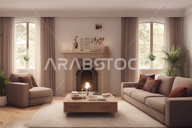 غرفة معيشة بتصاميم عصرية جذابة، ديكورات رائعة، أثاث منزلي راقي، تصاميم عصرية فاخرة، شقق سكنية راقية، شقق سكنية سياحية، ديكور داخلي