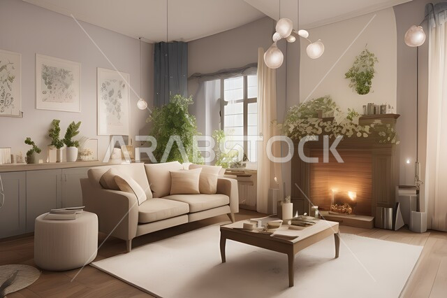 غرفة معيشة بتصاميم عصرية جذابة، ديكورات رائعة، أثاث منزلي راقي، تصاميم عصرية فاخرة، شقق سكنية راقية، شقق سكنية سياحية، ديكور داخلي