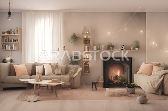 غرفة معيشة بتصاميم عصرية جذابة، ديكورات رائعة، أثاث منزلي راقي، تصاميم عصرية فاخرة، شقق سكنية راقية، شقق سكنية سياحية، ديكور داخلي