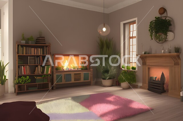 غرفة معيشة بتصاميم عصرية جذابة، ديكورات رائعة، أثاث منزلي راقي، تصاميم عصرية فاخرة، شقق سكنية راقية، شقق سكنية سياحية، ديكور داخلي