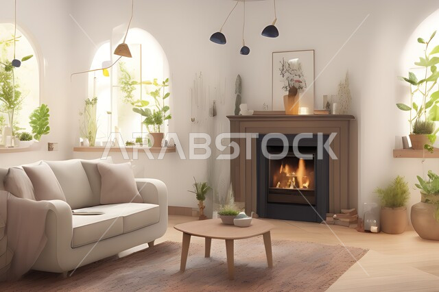 غرفة معيشة بتصاميم عصرية جذابة، ديكورات رائعة، أثاث منزلي راقي، تصاميم عصرية فاخرة، شقق سكنية راقية، شقق سكنية سياحية، ديكور داخلي