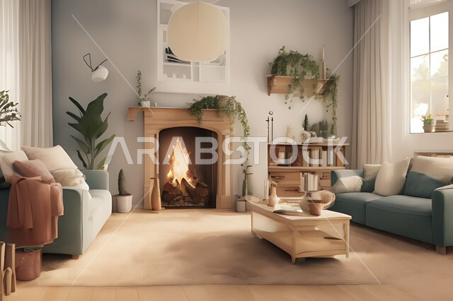 غرفة معيشة بتصاميم عصرية جذابة، ديكورات رائعة، أثاث منزلي راقي، تصاميم عصرية فاخرة، شقق سكنية راقية، شقق سكنية سياحية، ديكور داخلي