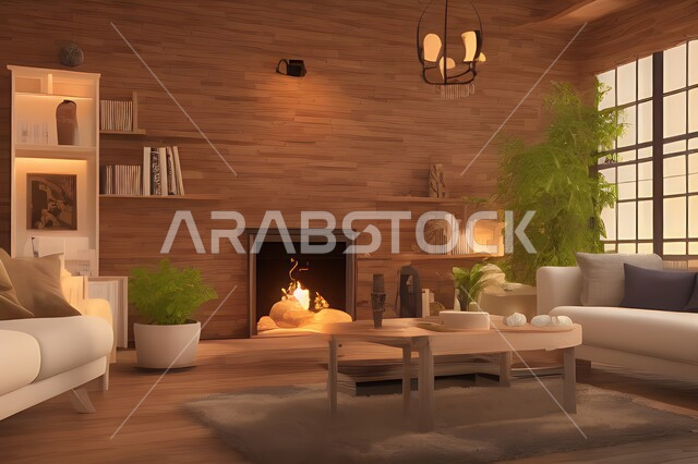 Living room with attractive modern designs, modern decorations, elegant home furniture, luxurious modern designs, elegant residential apartments, tourist apartments, interior decoration