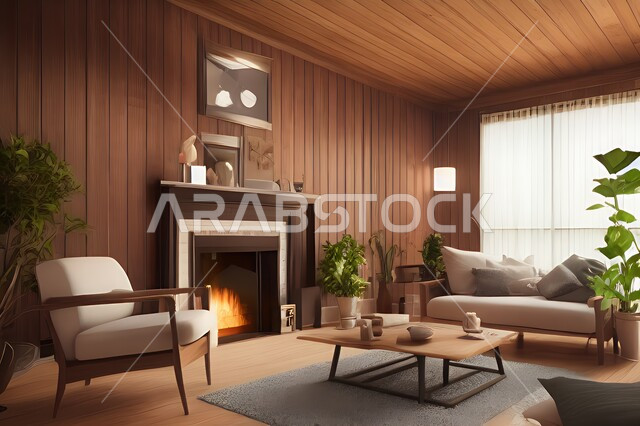 Living room with attractive modern designs, modern decorations, elegant home furniture, luxurious modern designs, elegant residential apartments, tourist apartments, interior decoration