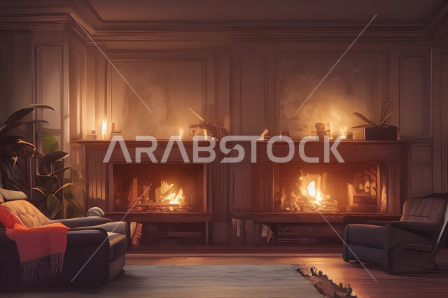 Living room with attractive modern designs, modern decorations, elegant home furniture, luxurious modern designs, elegant residential apartments, tourist apartments, interior decoration