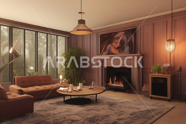 Living room with attractive modern designs, modern decorations, elegant home furniture, luxurious modern designs, elegant residential apartments, tourist apartments, interior decoration