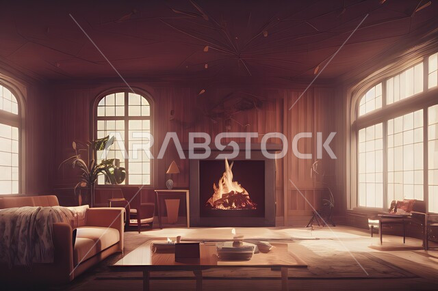 Living room with attractive modern designs, modern decorations, elegant home furniture, luxurious modern designs, elegant residential apartments, tourist apartments, interior decoration