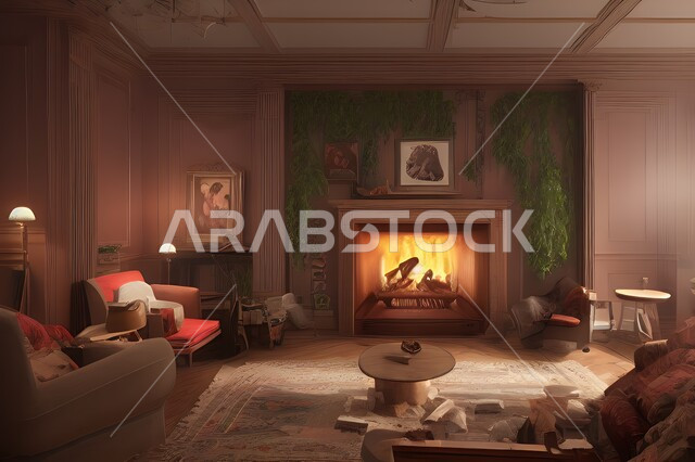 غرفة معيشة بتصاميم عصرية جذابة، ديكورات حديثة، أثاث منزلي راقي، تصاميم عصرية فاخرة، شقق سكنية راقية، شقق سكنية سياحية، ديكور داخلي