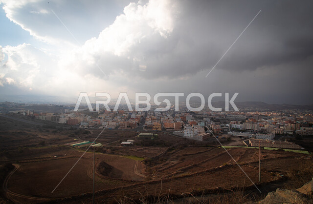 Aerial photo of the village of Rijal in Rijal Almaa Governorate in ...