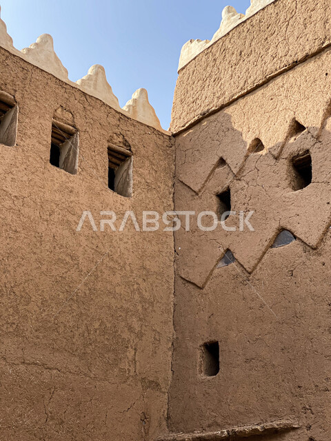 Old mud traditional houses in Shaqra, Saudi Arabia, ancient historical and archaeological landmarks, historical villages and cities, ancient houses, old houses