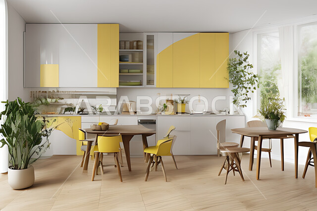 مطبخ بتصاميم عصرية فاخرة، تصاميم وديكورات داخلية، تصميم هندسي معماري حديث، شقق سكنية بتصاميم عصرية