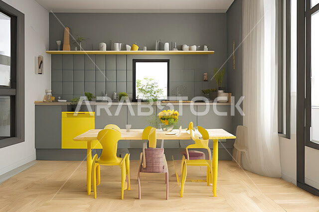 مطبخ بتصاميم عصرية فاخرة، تصاميم وديكورات داخلية، تصميم هندسي معماري حديث، شقق سكنية بتصاميم عصرية