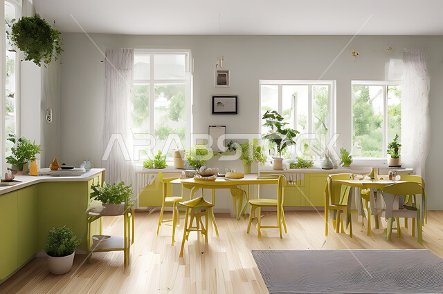 Kitchen with luxurious modern designs, interior designs and decorations, modern architectural design, apartments with modern designs