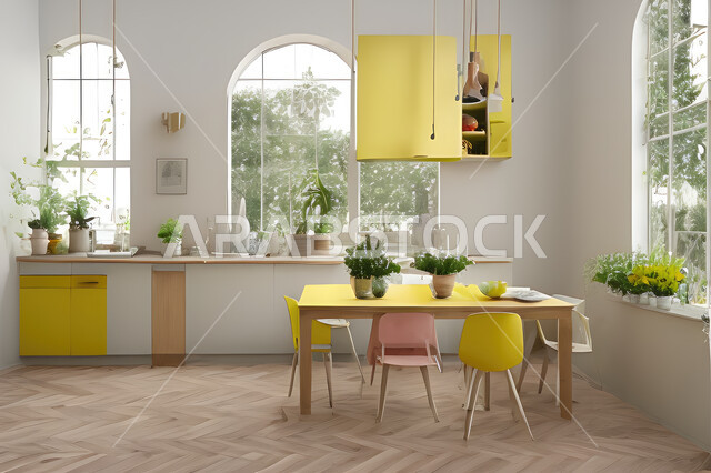 مطبخ بتصاميم عصرية فاخرة، تصاميم وديكورات داخلية، تصميم هندسي معماري حديث، شقق سكنية بتصاميم عصرية