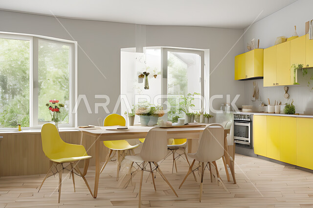 مطبخ بتصاميم عصرية فاخرة، تصاميم وديكورات داخلية، تصميم هندسي معماري حديث، شقق سكنية بتصاميم عصرية