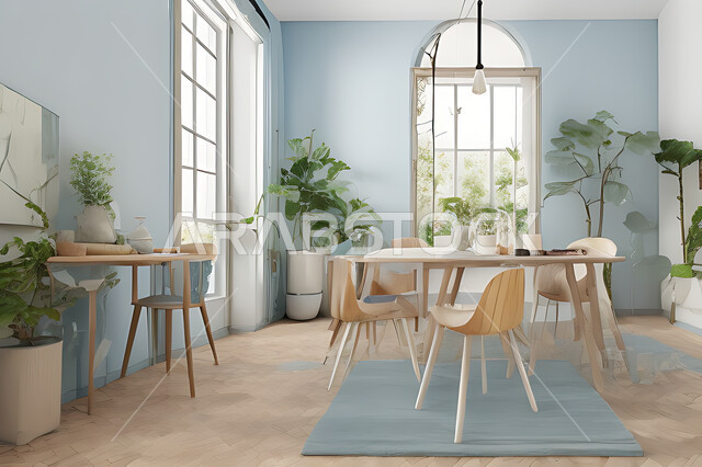 A living room with attractive modern designs, exquisite decorations, elegant home furnishings, luxurious modern designs, elegant residential apartments, tourist apartments, interior decoration