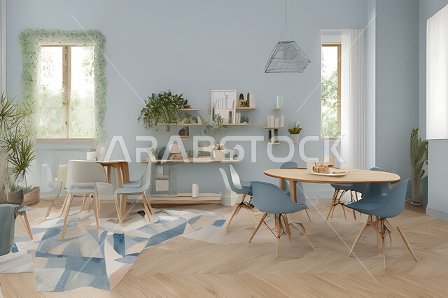 A living room with attractive modern designs, exquisite decorations, elegant home furnishings, luxurious modern designs, elegant residential apartments, tourist apartments, interior decoration