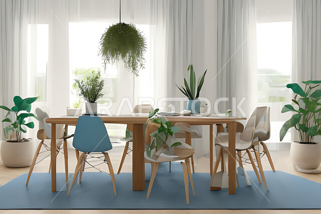 A living room with attractive modern designs, exquisite decorations, elegant home furnishings, luxurious modern designs, elegant residential apartments, tourist apartments, interior decoration