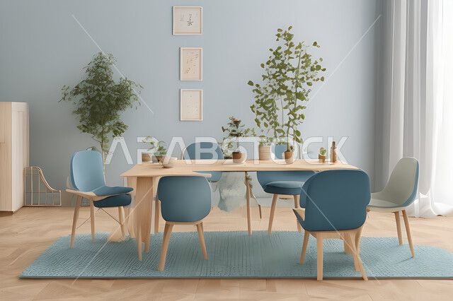 A living room with attractive modern designs, exquisite decorations, elegant home furnishings, luxurious modern designs, elegant residential apartments, tourist apartments, interior decoration