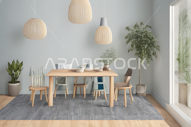 A living room with attractive modern designs, exquisite decorations, elegant home furnishings, luxurious modern designs, elegant residential apartments, tourist apartments, interior decoration