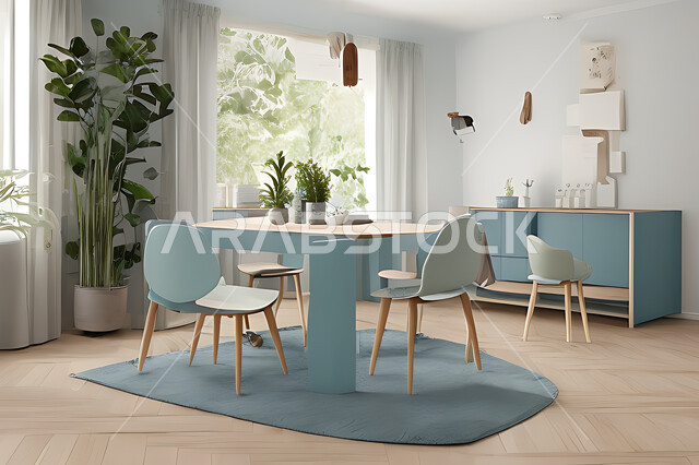 A living room with attractive modern designs, exquisite decorations, elegant home furnishings, luxurious modern designs, elegant residential apartments, tourist apartments, interior decoration