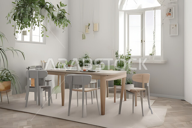 A living room with attractive modern designs, exquisite decorations, elegant home furnishings, luxurious modern designs, elegant residential apartments, tourist apartments, interior decoration