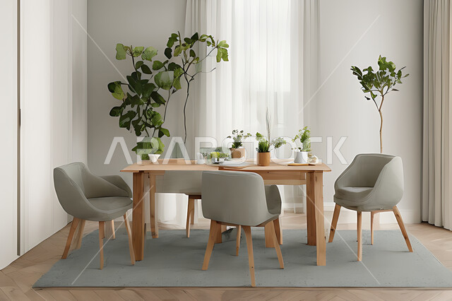 A living room with attractive modern designs, exquisite decorations, elegant home furnishings, luxurious modern designs, elegant residential apartments, tourist apartments, interior decoration