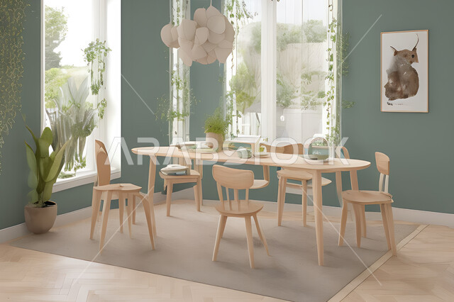 A living room with attractive modern designs, exquisite decorations, elegant home furnishings, luxurious modern designs, elegant residential apartments, tourist apartments, interior decoration