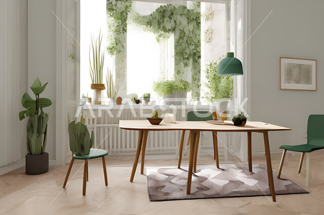 A living room with attractive modern designs, exquisite decorations, elegant home furnishings, luxurious modern designs, elegant residential apartments, tourist apartments, interior decoration