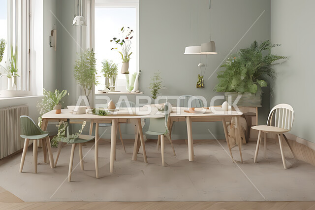 A living room with attractive modern designs, exquisite decorations, elegant home furnishings, luxurious modern designs, elegant residential apartments, tourist apartments, interior decoration