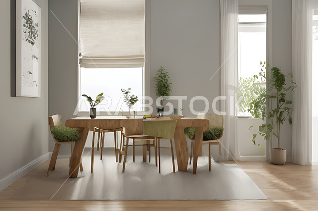 A living room with attractive modern designs, exquisite decorations, elegant home furnishings, luxurious modern designs, elegant residential apartments, tourist apartments, interior decoration