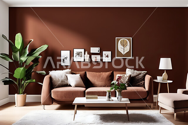 غرفة معيشة بتصاميم عصرية حديثه، ديكورات داخليه، غرفة جلوس, أثاث منزلي راقي، تصاميم عصرية فاخرة، شقق وفلل سكنية, فنادق ومنتجعات فاخره ، ديكور داخلي باللون الأحمر