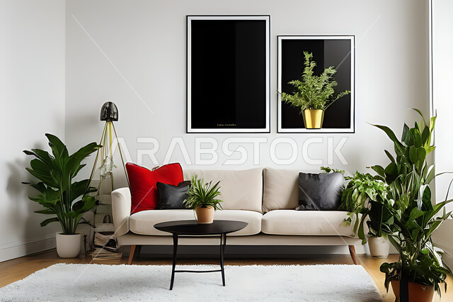 غرفة معيشة بتصاميم عصرية حديثه، ديكورات داخليه، غرفة جلوس, أثاث منزلي راقي، تصاميم عصرية فاخرة، شقق وفلل سكنية, فنادق ومنتجعات فاخره ، ديكور داخلي باللون الأحمر