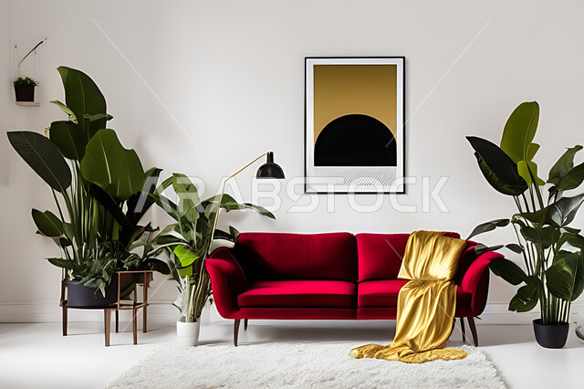 غرفة معيشة بتصاميم عصرية حديثه، ديكورات داخليه، غرفة جلوس, أثاث منزلي راقي، تصاميم عصرية فاخرة، شقق وفلل سكنية, فنادق ومنتجعات فاخره ، ديكور داخلي باللون الأحمر