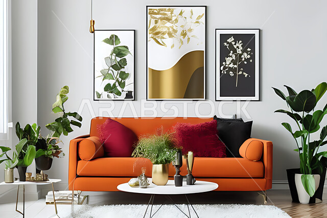 غرفة معيشة بتصاميم عصرية حديثه، ديكورات داخليه، غرفة جلوس, أثاث منزلي راقي، تصاميم عصرية فاخرة، شقق وفلل سكنية, فنادق ومنتجعات فاخره ، ديكور داخلي باللون الأحمر