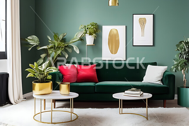 غرفة معيشة بتصاميم عصرية حديثه، ديكورات داخليه، غرفة جلوس, أثاث منزلي راقي، تصاميم عصرية فاخرة، شقق وفلل سكنية, فنادق ومنتجعات فاخره ، ديكور داخلي باللون الأحمر