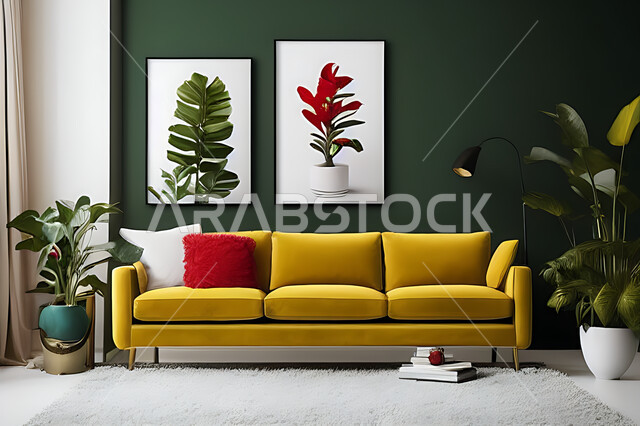 غرفة معيشة بتصاميم عصرية حديثه، ديكورات داخليه، غرفة جلوس, أثاث منزلي راقي، تصاميم عصرية فاخرة، شقق وفلل سكنية, فنادق ومنتجعات فاخره ، ديكور داخلي باللون الأحمر