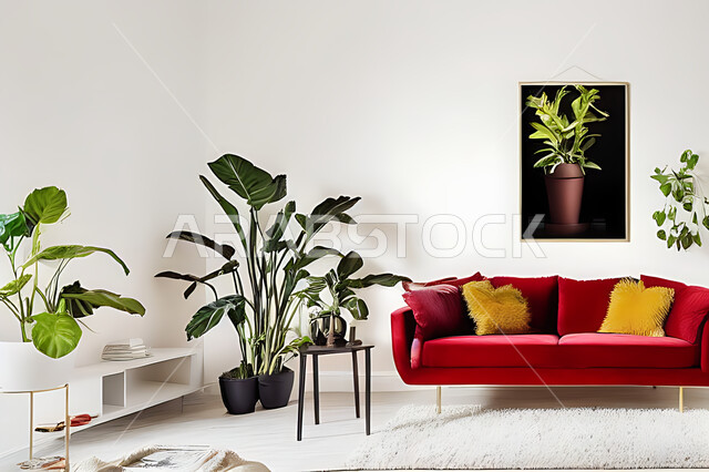 غرفة معيشة بتصاميم عصرية حديثه، ديكورات داخليه، غرفة جلوس, أثاث منزلي راقي، تصاميم عصرية فاخرة، شقق وفلل سكنية, فنادق ومنتجعات فاخره ، ديكور داخلي باللون الأحمر