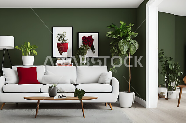 غرفة معيشة بتصاميم عصرية حديثه، ديكورات داخليه، غرفة جلوس, أثاث منزلي راقي، تصاميم عصرية فاخرة، شقق وفلل سكنية, فنادق ومنتجعات فاخره ، ديكور داخلي باللون الأحمر