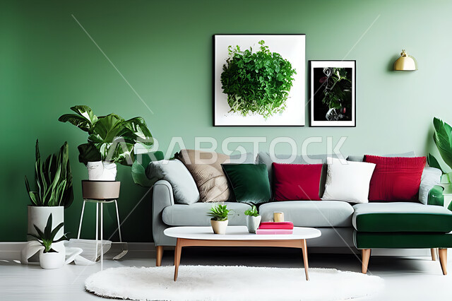 غرفة معيشة بتصاميم عصرية حديثه، ديكورات داخليه، غرفة جلوس, أثاث منزلي راقي، تصاميم عصرية فاخرة، شقق وفلل سكنية, فنادق ومنتجعات فاخره ، ديكور داخلي باللون الأحمر