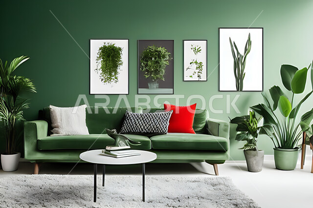 غرفة معيشة بتصاميم عصرية حديثه، ديكورات داخليه، غرفة جلوس, أثاث منزلي راقي، تصاميم عصرية فاخرة، شقق وفلل سكنية, فنادق ومنتجعات فاخره ، ديكور داخلي باللون الأحمر