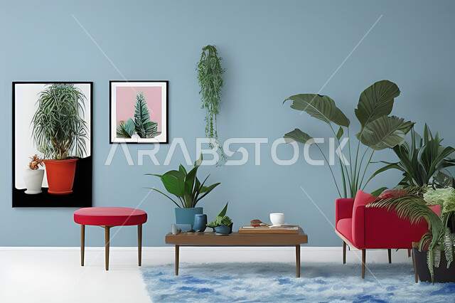 غرفة معيشة بتصاميم عصرية حديثه، ديكورات داخليه، غرفة جلوس, أثاث منزلي راقي، تصاميم عصرية فاخرة، شقق وفلل سكنية, فنادق ومنتجعات فاخره ، ديكور داخلي باللون الأحمر