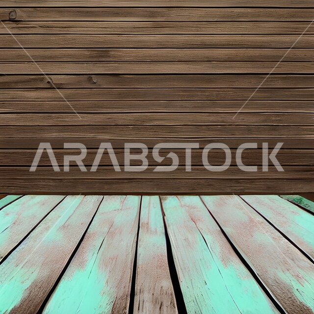 منصة خشبيه, خلفية مخططة ب اللون البني والأخضر ، خلفيات اعلانيه ، منصة عرض  , خلفية مجرده, قاعدة عرض. 