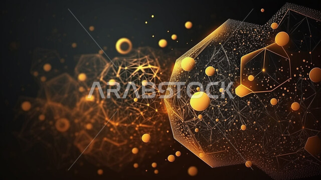 اشكال ورسومات ثلاثية الابعاد، خطوط شبكية متوهجة، خطوط مشعة، وميض مضيء، تكنولوجيا المستقبل، التطور الرقمي، خلفية رقمية