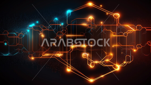 اشكال ورسومات ثلاثية الابعاد، خطوط شبكية متوهجة، اشكال هندسية، خطوط مشعة، وميض مضيء، تكنولوجيا المستقبل، التطور الرقمي، خلفية رقمية