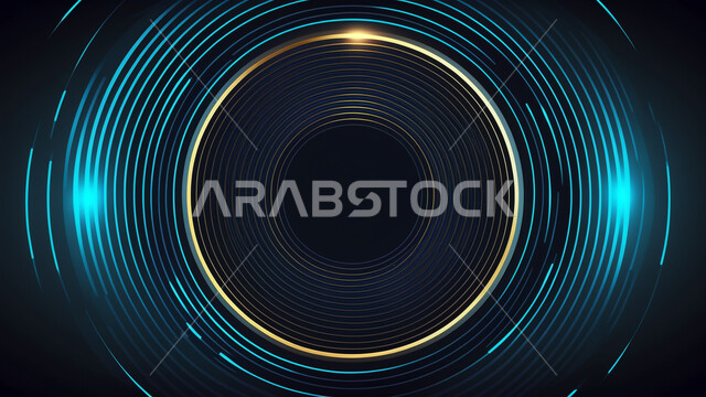 اشكال ورسومات ثلاثية الابعاد، خطوط مشعة، وميض مضيء، تكنولوجيا المستقبل، التطور الرقمي، خلفية مجردة