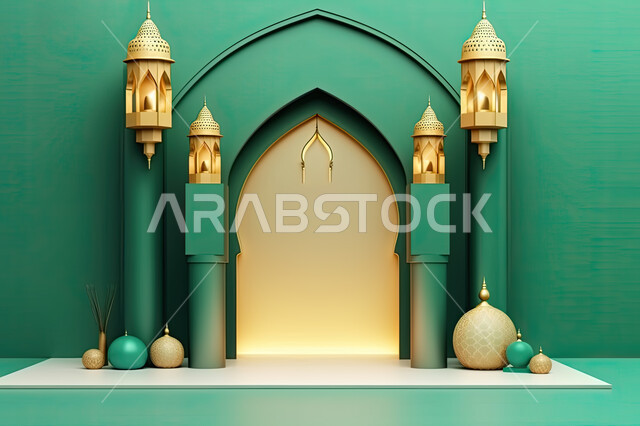 مجسمات رمضانيه ثلاثية الابعاد , زينة شهر رمضان, مناسبات و اعياد دينية ، إضاءه وزينة، ديكور رمضاني , فوانيس, خلفية رمضان .